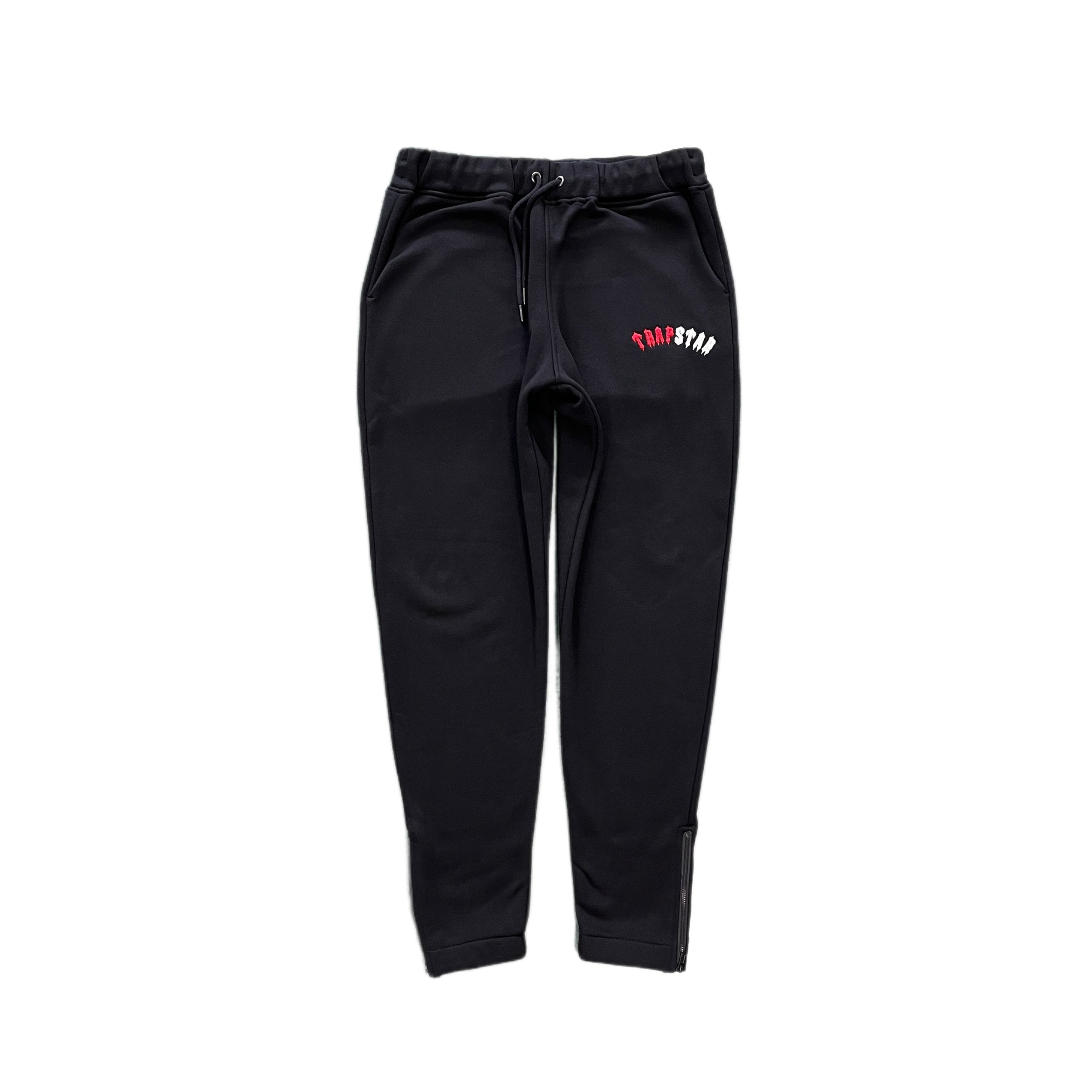 TRAPSTAR ARCH CHENILLE TRACKSUIT BLACK/RED – Theplugnz